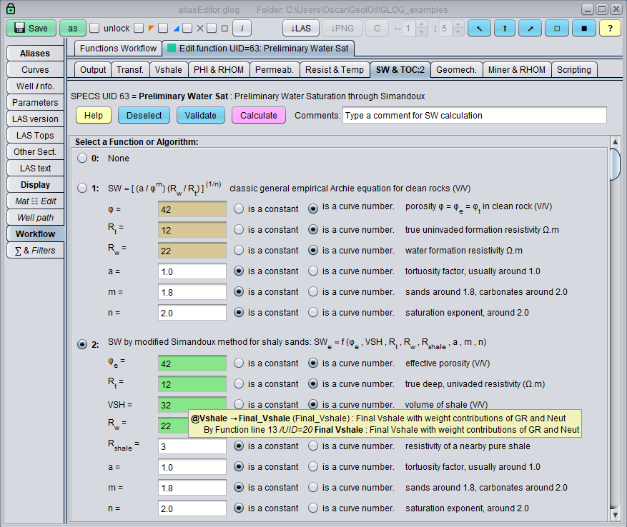 GeolOil work-flow alias guesser