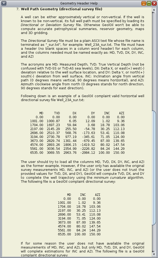 GeolOil help to upload a directional survey file