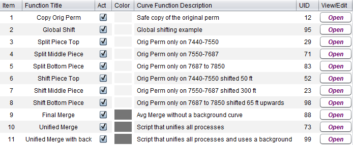 GeolOil workflow to do a variable depth shifting